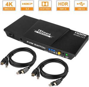 Te/Tesla  2x1 KVM switch 4k60hz  KVM switch 2 port  switch support 3840*2160/4K