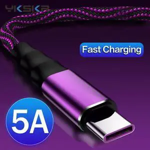 5A Fast Charging USB Type C Micro USB Cable For    LG Oppo  1.2m 1.8m Mole Phone Cable