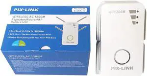 Band 2.4G / 5G WiFi Repeater WPS Signal Booster Wireless AC 1200Mbps Extender Router Amplifier With 4 High Gain Antennas