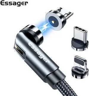 1M 2M 540 Rotate Micro USB C Type C Charging Cable Magnetic Quick Charging Line For  Accessories For Mole Phone  TXTB1