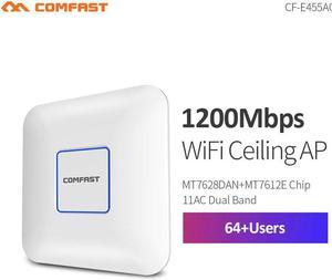 1200Mbps 2.4G/5.8G Dual Band 802.11AC Indoor Ceiling Mount Access Point Wifi Repeater Router AP 80MW Management