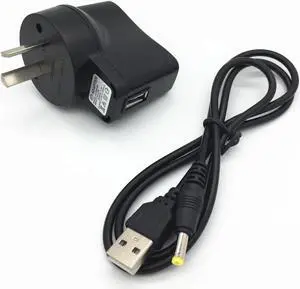Us Au Plug Charger+5V USB To DC 4.0x1.7 Mm Power Charging Charger Cable Supply for  PSP3000 PSP2000 PSP1000