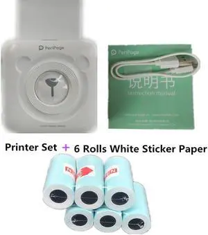 A6 Mini Peripage Pocket Thermal Photo Printer Mobile Bluetooth Portable Label Ticket Receipt POS Printer Adhesive Paper Wireless