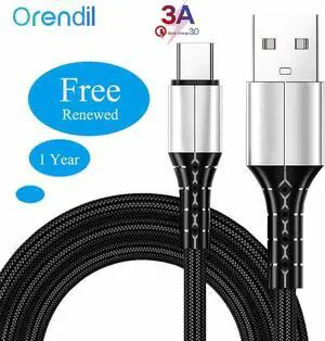 USB Type C Charger Cable for  Redmi note 8 Quick Charge 3.0 USB C Fast Charging Cable USB Type-C Wire For