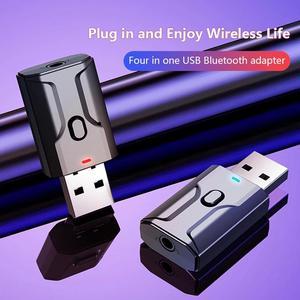 5.0 Receiver Transmitter Two In One Microphone USB  Wireless Audio Adapter For Computer PC Laptop Tablet