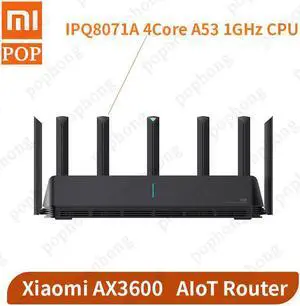 Router AIoT AX3600 WiFi Wireless Router Quad Core 1GHz CPU 2.4GHz 5GHz Dual-Band 2976Mbs Gigabit Rate modem Wifi 6