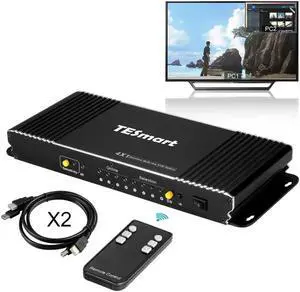 Seamless KVM Switch 4 Ports Seamless HDMI KVM Switch w/PIP HDMI Switch KVM 4X1 USB2.0 4 In 1 Out Switch KVM USB up to4K@30Hz 3D