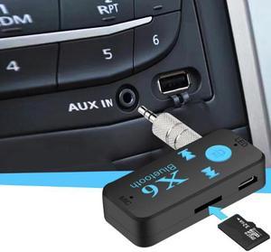 3.5MM AUX Audio MP3 Music Bluetooth 5.0 Receiver Car Stereo Audio Music Microphone Handfree Wireless Adapter TF Card