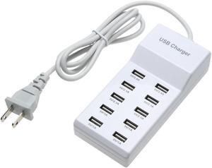 10 Port USB Charger For Iphone Ipad  USB 3.0 Wall Travel Charging Station Multi Port 60W Adapter Hub Splitter
