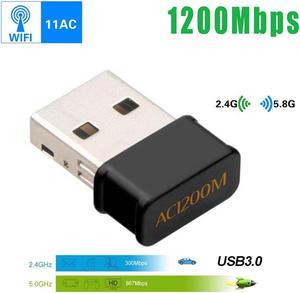 1200Mbps Dual band Wi-fi Mini WiFi USB Adapter Dual Band 2.4Ghz 5Ghz Wireless AC1200 WiFi Antenna Dongle 8812 AC1200mbps Adapter