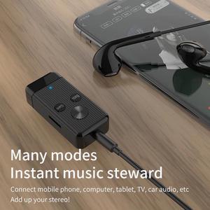 5.0 Receiver Audio Receiver 3.5mm Stereo Music Wireless Adapter  Aux Audio Music Transmitter Receiver Noise