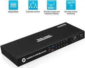 USB HDMI KVM Switch 8 Port Lan switch KVM 8 port KVM Switch Support 4K 30Hz Ultra HD Keyboard and mouse port IR remote  USB 2.0