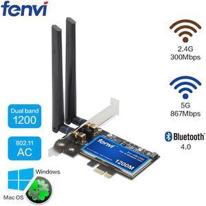 FV-HB1200 Desktop MacOS Hackintosh Dual band 1200Mbps Bluetooth 4.0 PCI-E Wireless Wi-Fi Adapter 802.11ac BCM94360CS2 Wifi Card