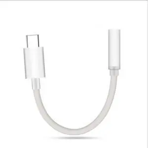 Earphone Cable 4 3.5mm for Outdoor Black  White 3inch to Adapter Type-C Phone 11cm Indoor