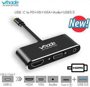 MULTI PORTS USBC DOCKING STATION 5 in 1 Support PD 3.0 charging,4k*2k HDMI for MacBook, Galaxy Note, Yoga 720