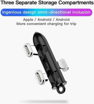 Magnetic Cable Plug Connector Storage Box For IPhone/ Type C/Micro USB Pull-out Design Magnet Wire Tip Plugs Organizer