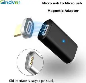 Charging Magnetic Adapter For Android Transfer Micro USB 2.0 Device to Micro USB Cable for  LG HTC Phone Power Cable