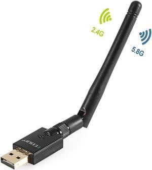 WiFi Adapter AC600Mbps 2.4GHz & 5.8GHz Wireless Network Adapter Dual Band Wifi Dongle 2dBi External Antennas