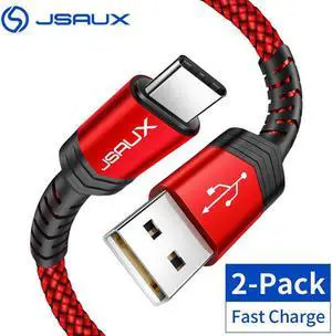 2Pack Type C Cable, USB C Cable 3A Fast Charging USB-A to USB-C Charge Cord for  S8  Redmi Note7