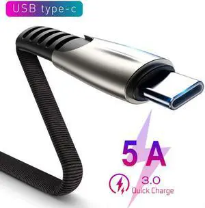 Type C Cable 5A Fast Charging Typec c Cable for  Galaxy S10 Plus Note 10 A50 A70 Phone  flash Charger Long Cord