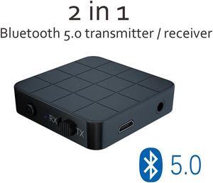 2 IN 1 Bluetooth 5.0 Audio Transmitter Receiver 3.5mm Wireless Adapter Stereo Audio Dongle For TV Car / Home Speakers