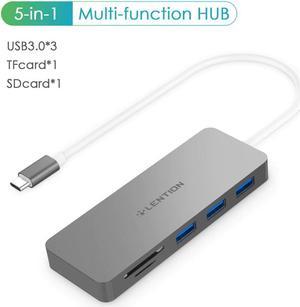 Hub with USB 3.0 Ports and /TF Card Reader Compatible New MacBook Air, 2019-2016 MacBook Pro, Multi-Port Type C Adapter