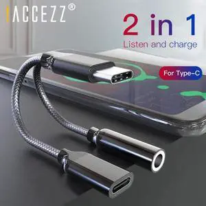 USB Type C to 3.5mm Jack Earphone Adapter For  S10 Plus  Mi9  Charging Calling Music USBC Audio Cable