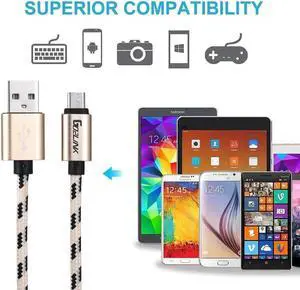 2 2M Micro USB 3.0 Cable Fast Charging Mole Phone Cable 2 Meter for  Note 3 S5 S8 S9
