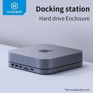 USB-C Hub with SATA Hard Drive Enclosure USB 3.0 hub for  Mac mini MacBook Pro Type-C SSD HDD Case /TF Card Reader