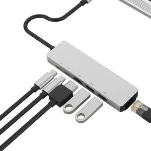 USB Type C Hub Hdmi 4K USB C Hub to Rj45 Lan Adapter for Mac book Pro Thunderbolt 3 USB 3.0 PD Charge