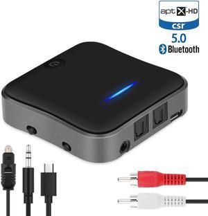 Bluetooth 5.0 Transmitter Receiver CSR8675 APTX HD LL Bt Audio Music Wireless USB Adapter 3.5mm 3.5 AUX Jack/SPDIF/RCA for TV PC