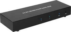2x1 DP1.2 & USB2.0 KVM Switch