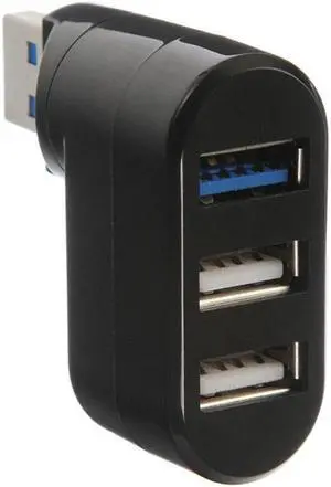 Mini Adapter 3 Ports USB 2.0 + Usb3.0 Notebook / Tablet / Notebook Computer Hub - Black