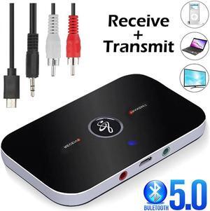 Bluetooth 5.0 Audio Receiver Transmitter 2 IN 1 RCA 3.5MM 3.5 AUX Jack USB Stereo Music Wireless Adapters For TV Car PC