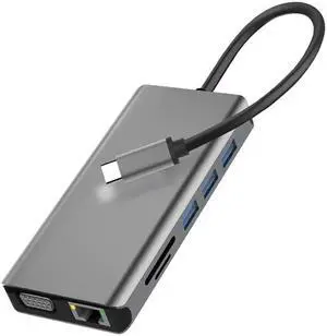 Station USB C HUB Type-C 11-In-1 with 4K  USB 3.0 for  and USB C Laptops Phone