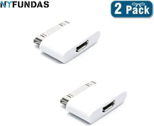 NY 2pcs micro usb to 30pin cable converter charger adapter for iphone 4 4s 3gs ipad 1 2 3 ipod iphone4 iphone4s adaptador