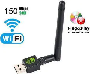 WiFi Adapter Ralink Wi-Fi Antenna Lan  Ethernet 150M 2dB PC WiFi Dongle Wireless Notework Card  Wi Fi Receiver