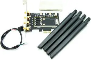 for Broadcom BCM94331 BCM94360CD BCM943602CDAX BCM943602CS WLAN Card Desktop PCI-E Converter Adapter for  WiFi Card