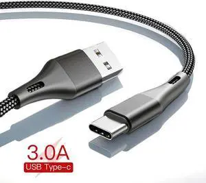 Type C Cable 3A 2M Fast Charging Wire for  Galaxy S20 Plus  mi9  Mole Phone Tablet  C Charger Cable