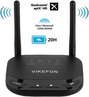 262ft/80m Bluetooth 5.0 Audio Transmitter Receiver AptX HD/LL Low Latency TV Car PC Wireless Adapter SPDIF 3.5mm AUX RCA