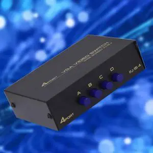 4 Ports Hub Sharing Selector Plug And Play TV Projector Displayport Stable VGA For Computer USB 2.0 Metal KVM Switch Accessories