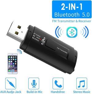 2 in 1USB Bluetooth Receiver Transmitters 5.0 Wireless Stereo Bluetooth AUX USB 3.5mm Jack For TV PC Car Kit Wireless Adapter