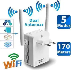 2.4GHz Wireless WiFi 300Mbps 2 Ports Repeater Router High Gain Antennas Bridge Signal Amplifier wi fi Access Point Long Distance