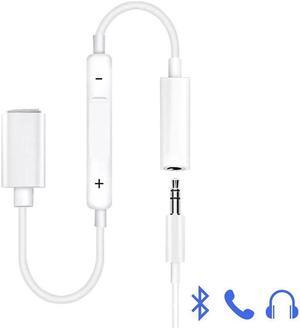 For lightning to 3.5mm Jack Earphone Bluetooth Cable For iPhone 11 XS Max X 8 7 3.5 Aux Headphone Calling Audio Adapter IOS 12