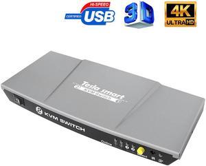 2 Ports KVM  Switch USB KVM 2 Ports HMDI Switch 2 In 1 Out Control 2 PCs with Extra USB 2.0 Port Support 4K*2K (3840x2160)