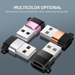 1PC Type C OTG Adapter USB C Male To Micro USB Female Cable Portable Hook Lock Converters For Macbook PC