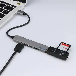 Type-C To 4 USB HUB Expander Ultra-Thin Mini Portable 4-Port USB 3.0 Hub safe and durable#T2