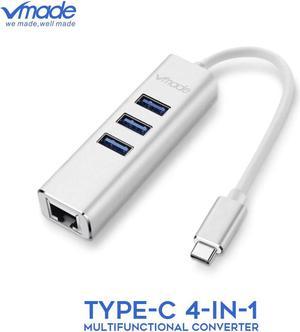 USB 3.0 HUB Type c naar Ethernet Netwerk Adapter 1000 Mbps RJ45 usb-c met 3 usb 3.0 poorten usb splitter voor MacBook Pro