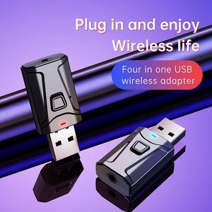 Bluetooth 5.0 Audio Receiver Bluetooth Transmitter 4 IN 1 Mini 3.5mm Jack AUX RCA Stereo Music Wireless Adapter For TV PC