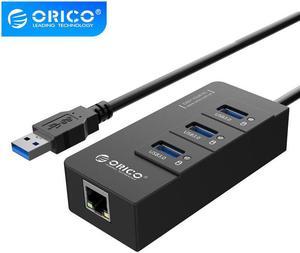 USB3.0 Gigat network hub, USB power supply USB3.0 to USB3.0 * 3 / Gigat Ethernet Adapter, multi-system compatible